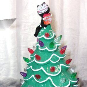 HXS-127 NEW NIGHTMARE BEFORE XMAS TEDDY CERAMIC CHRISTMAS TREE